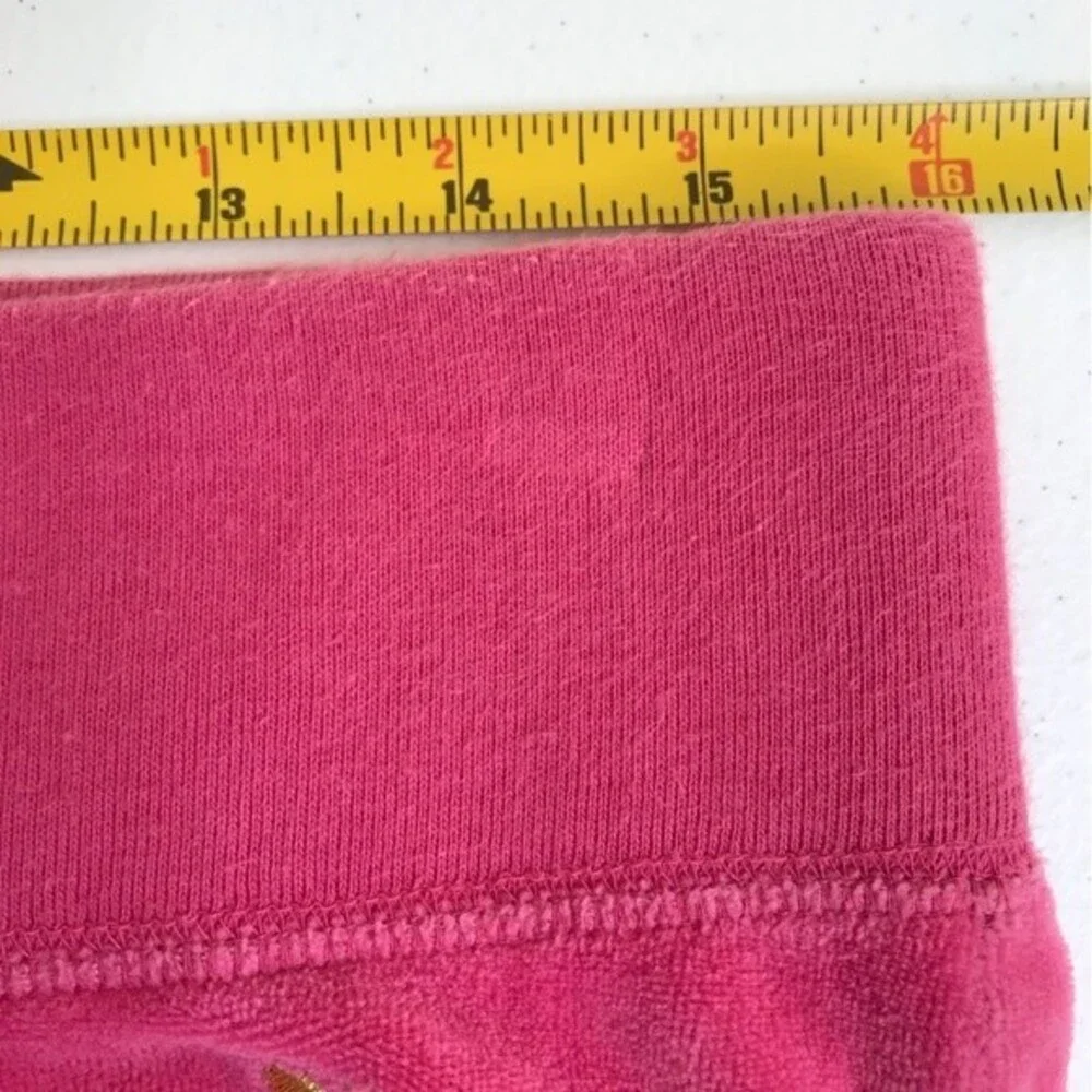Aeropostale Pink Velour Sweatpants Slight Flare Bottom Elastic Waist Women Med